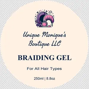 Unique Monique’s Boutique Braid Gel | 8.8oz | Sleek, Long-Lasting Hold for All Hair Types