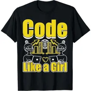 Code Like A Girl Funny Computer Programming T-Shirt
