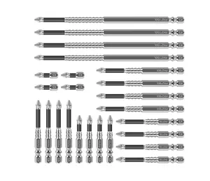 9-Counts K5 Impact-Resistant and Non-Slip Bit,Impact Driver Bit Set,Titanium Alloy Impact Non-Slip Cross Head,High Magnetic Screwdriver Drill Bit