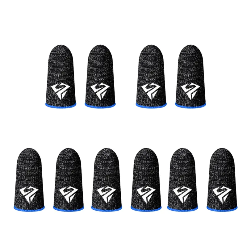 5 Pairs Mobile Game Fingertip Gloves For PUBG Gamer Anti-slip Touch Screen Finger Sleeve Sweatproof Breathable Gaming Finger Cover Gaming Items Gaming Accessories Gaming Stuff
