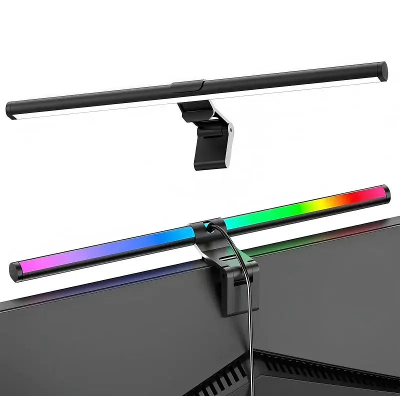 Safring Touch sensitive dimming LED desk lamp for work and study, three color temperature LED light for monitors and computers, USB interface, five levels of warm and cool light adjustment, space saving, a great home appliance.