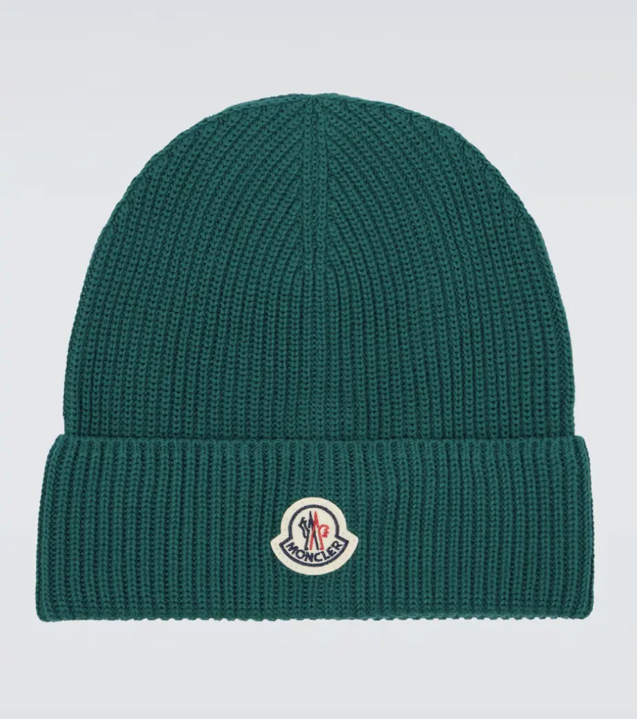 Moncler Knitted Beanie Green Moncler Knitted Beanie Green