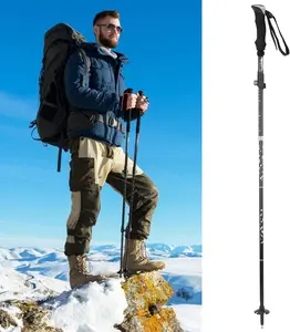 Trekking Poles - Lightweight Walking and Hiking Poles- (1pc),Quick Lock System and Strong Trekking, Telescopic, Collapsible, Ultralight for Hiking, Camping treking  pole