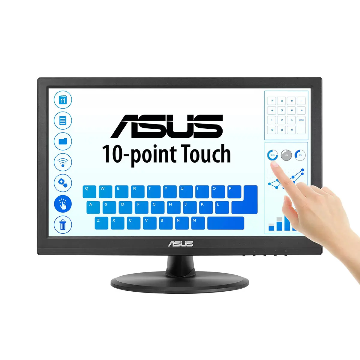 ASUS VT169HE 15.6" 16:9 Full HD Touchscreen IPS LED Monitor, Black