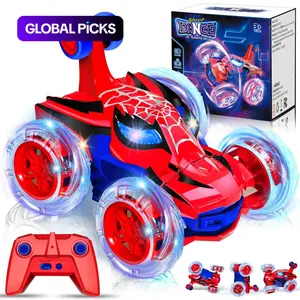 Remote Control Stunt Car with Lights, RC Stunt Cars, Remote Controlled Car, 360 Degree Flip 4wd RC Toy, Christmas Easter Birthday Gift, Includes Batteries Not Included #GLOBAL PICKS