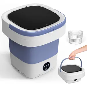 12L Upgraded Mini Washing Machine With Spin Basket Foldable Portable Washer For Underwear Baby Clothes Socks And Small Items For Apartment Dorm RV