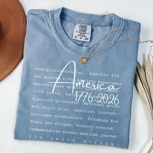 America Shirt 250th Anniversary Gift Independence Day Celebrate 4th of July Patriotic Gift USA Comfort Colors Shirt Independence Day Tee