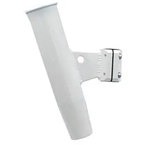 212 MAIN Aluminum Vertical Clamp-On Rod Holder - 1.312 in. Slip-Fit, Outdoor Powdercoated Sleeve, White Fishing Equipment