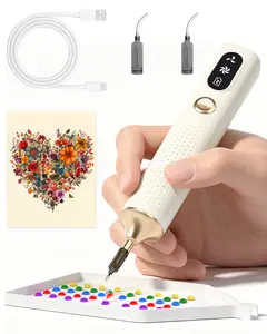 New Electric Diamond Painting Pen Cordless Diamond Art Vacuum Pen Rechargeable with 2-stage Adjustable Suction Mode for Adults & Kids Complete Accessories