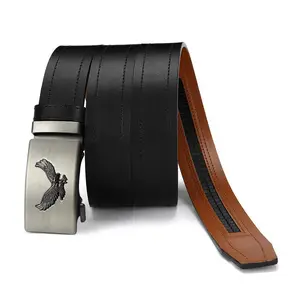 Men’s premium leather automatic ratchet belt featuring a sleek eagle relief adjustable automatic buckle; a sturdy, versatile belt that effortlessly transitions from business to casual wear—an ideal gift choice for Valentine’s Day and Father’s Day.