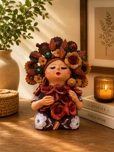 Pachamama Sculpture – Handmade In Metepec Mother Earth Clay Figurine, Spiritual Folk Art