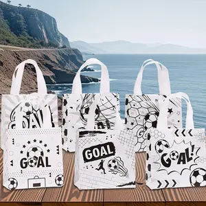 24 Football Sports Pattern Non-Woven Bags, Birthday Party Gift Bags, Handheld Bags, Perfect Choice for Events and Gifts
