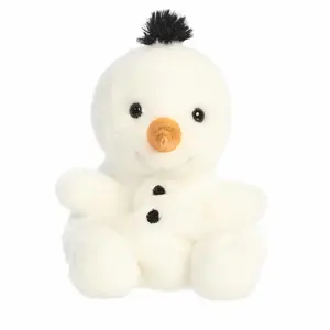 Palm Pals Festive Freeze Snowman 5 inch White Mini Soft Plush Collectable Stuffed Animal