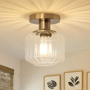 Parrot Uncle 6 Inch Marico Semi-Flush Mount Ceiling Light Energy-Saving, Easy to Install, Chic Lighting for Any Space