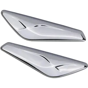 Front Fender Chrome Trim Finisher for Left Driver & Right Passenger Side Fender Compatible with BMW X3 F25 X4 F26 2011 2012 2013 2014 2015 2016 2017 Replaces 51117338569 51117338570