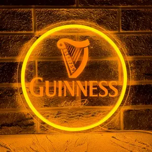 Guinness Neon Sign, Beer Bar Light, Home Pub Neon Sign, Holiday Gift for Family Friends, Decorative Wall Art, Neon Lamps, Home Decor Lighting