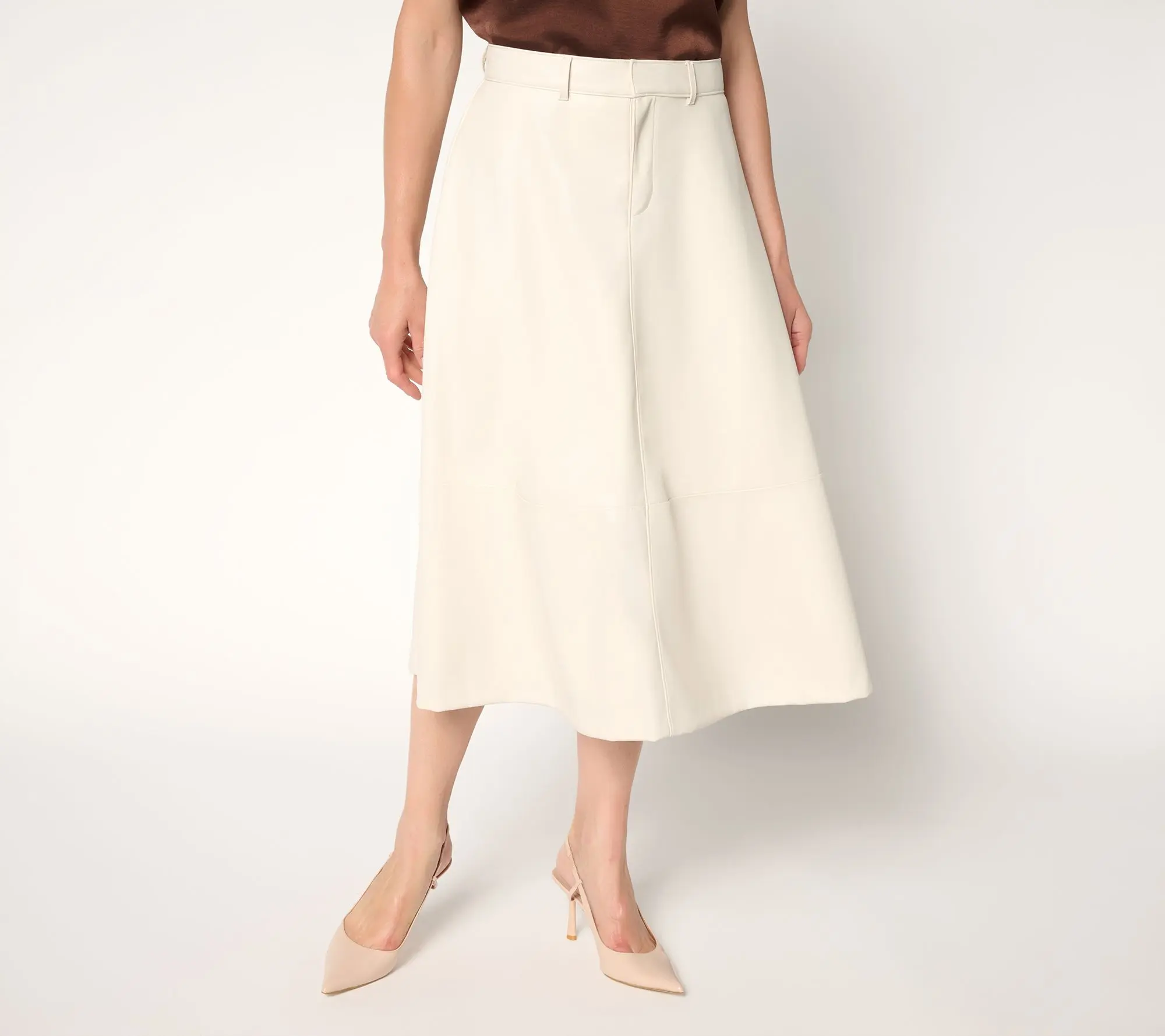 Me by Jennie Garth Petite Mott Faux Leather Skirt