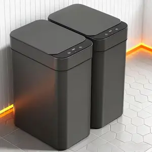 1 piece,Smart Trash Can for Home Kitchen Office Bathroom Outdoor, Induction Sensor, Contactless Lid, Compact Design, Low Voltage Operation, Touchless Trash Can  (Uses AA batteries; batteries are not included and need to be purchased separately)