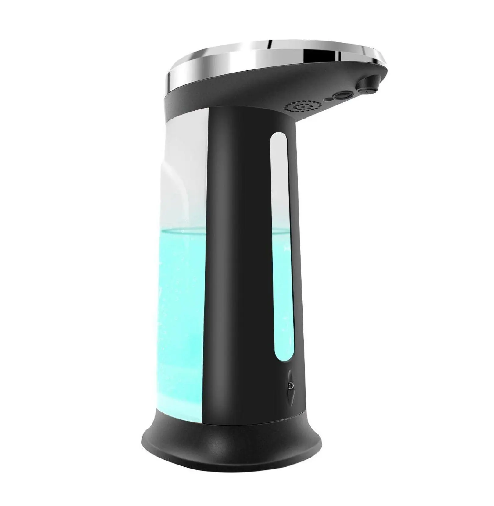 Automatic Soap Dispenser 16.9oz, Touchless Hand Sanitizer Dispenser, Adjustable Volume, Anti-Slip Base, Refillable Liquid Soap Dispenser for Kitchen Bathroom Black
