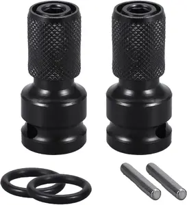 1/2 to 1/4 Socket Adapter Converter Impact Wrench Drill Bit Set Conversion Head for Driver Electric Screwdriver Chuck Adapter Hex Drive Accessories for Air Hammer 1/2 Inch to 1/4 Inch Heavy Duty