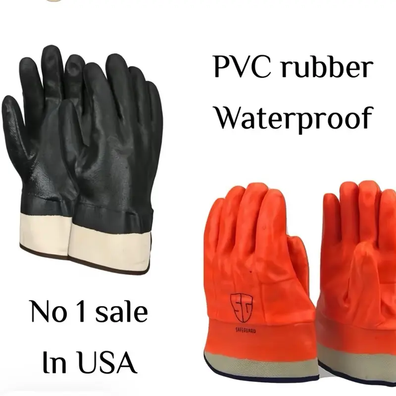 12-Pack PVC Waterproof Cleaning Gloves with Grip & Cover - Hand Protection for Home Sanitation Supplies