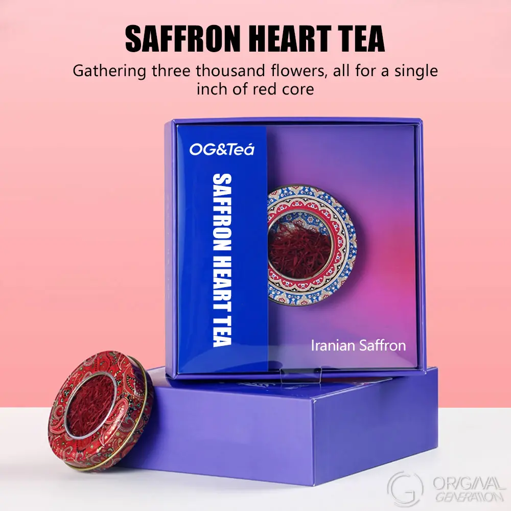 OG | 2.0 Saffron Heart Tea (1Carton 1g) Hand Picked Saffron From High Altitude Natural Pollution-free Artificial Picked