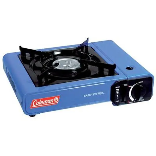 Coleman Lightweight Portable Camping Stove with Auto Ignition, 650 BTU Burner, Flame Adjustment Control, Enameled Pan Support and Carry Case, Portable Gas Stove, Outdoor Camping Burner