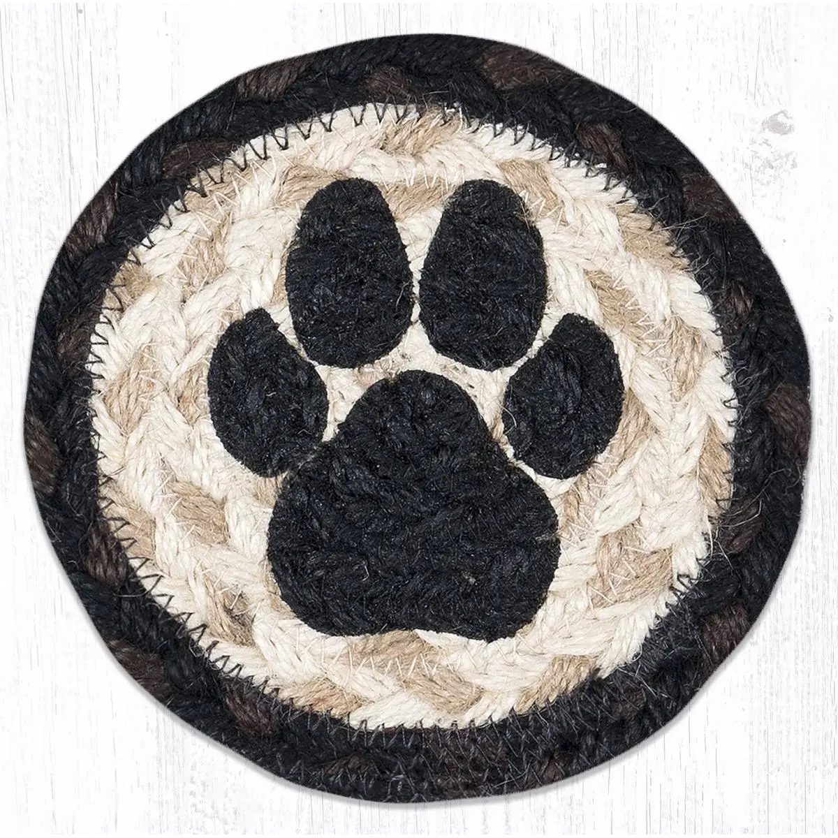 Capitol Importing 5x5 in Dog Paw Printed Tableware Coaster - IC313/IC-313, Water Resistant, Mothproof, 0.33 lbs Bar Utensil Accessory for Absorbing Spilled Drinks, 5" X 5"