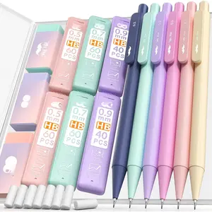 - Pastel Mechanical cil Set with Lead Refills & Erasers, 6 Pack, 3 Sizes, 0.5 0.7 & 0.9mm, Aesthetic Mechanical cils Set, Pastel Mechanical cils