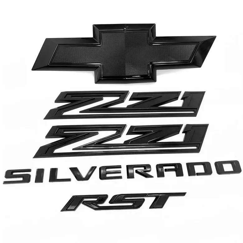 Chromed Look Front Grille "Bowtie" Emblem Kit - ABS Plastic Direct-Fit Peel-and-Stick Replacement, Automotive Decals, Car Stickers, Decal for Cars, Truck Sticker for 2023-2026 Chevrolet Silverado 1500 Z71 RST, LT