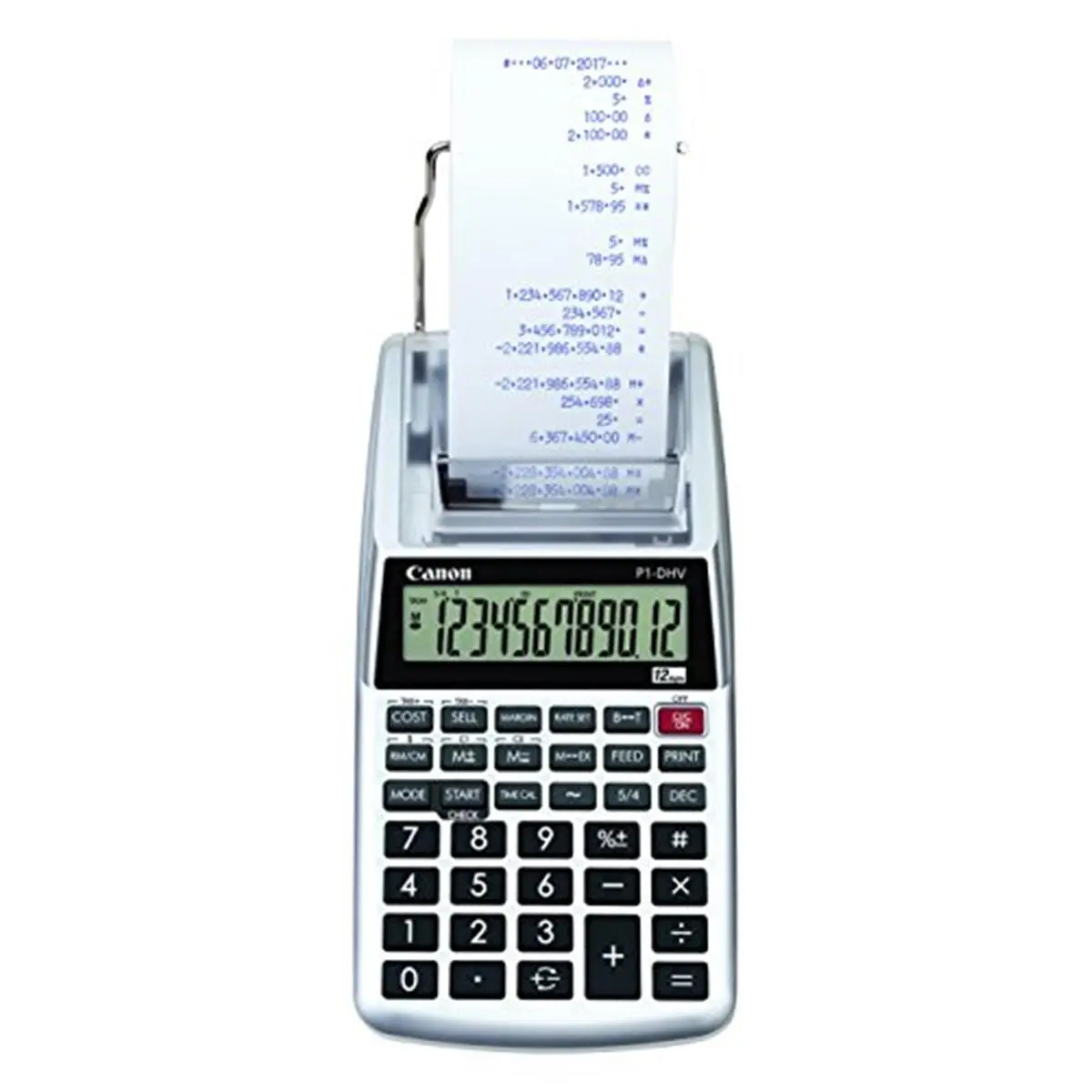 Canon CNMP1DHV3 12-Digit Printing Desktop Office Calculator - Metal, Stylish Design, Advanced Calculations for Profit Margin, Time Calculation (Accounting Supplies), Office Calculators, Profit Margin Calculation