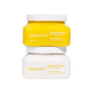 Sugar Body Scrub & Shea Body Butter Duo Set for Smooth and Supple Skin Apricot Avocado Body Care Moisturizing Sugar Glow skin  soothing