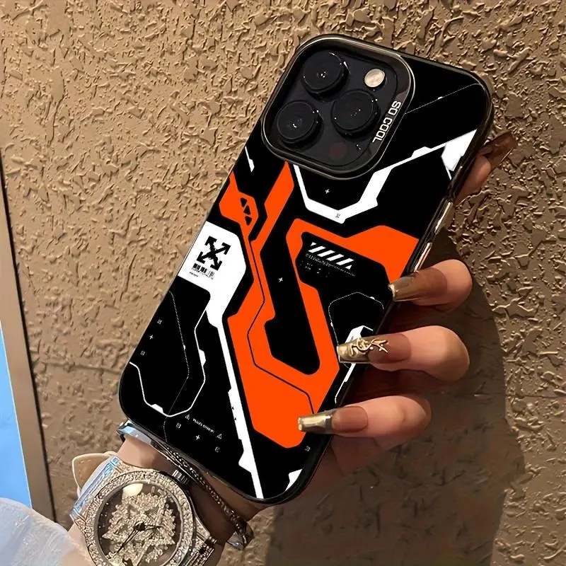 Cyberpunk Circuit Board Silicone Smartphone Case - Futuristic Tech Style Waterproof Mobile Accessory for iPhone 17,16,15 Pro Max,14,13,12,11 Plus Pro Max - Unique Gift for Cellphone Users