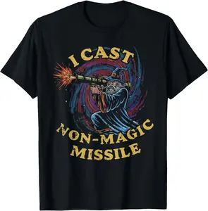 I Cast Non-Magic Missile Shirt, Funny Wizard RPG Meme Gift, Gamer Tee, Unisex Fit Design, Trending Top, Streetwear