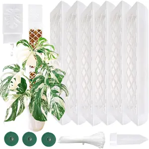 6 count Self-Watering Moss Poles, D Shape Moss Pole Kit for Climbing  Indoor, Semi Transparent Monstera  Support, 69 Inches in Total Length
