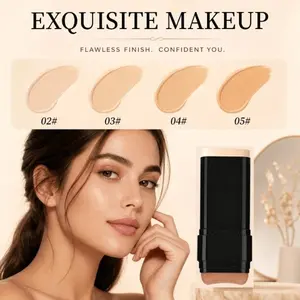 Waterproof 2-in-1 Foundation Stick with Brush | Long-Lasting Full Coverage Concealer for Dark Circles, Blemishes, Suitable for All Skin Tones tiktokshopspringglowup outdoorfun