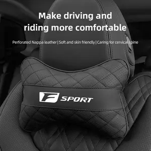 Car Seat Neck Pillow Adjustable Headrest Lumbar Waist Support Cushion For Lexus F-SPORT ES RX NX LS UX LM LX GX LC RZ IS CT GS RC HS SC TX LBX IS300 RX350 LS500 LX600 NX260 CT200