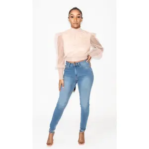 Take Me Back Cropped Top in Blush