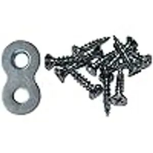 20-Pack with Screws Heavy Duty Figure 8 Table Top Connector or Desk Top Fastener Clip 12 Gauge Steel