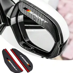 2 Pcs Car Rearview Mirror Rain Eyebrow Carbon Fiber Rearview Mirror Rain Snow Blocker Sun Visor For Audi BMW Mercedes Benz For VW Toyota