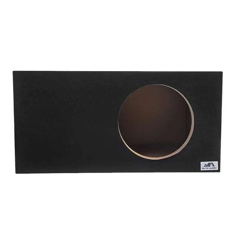 Elite Audio EBOX-SVS12SPL Single 12” Subwoofer Enclosure - Plush OEM Carpet, Rear Side Port for SPL Bass, 1” MDF Heavy-Duty Construction, Pro-Tuned Ports, High-Current Terminals for Superior Sound Quality