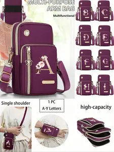 Women's Mini Crossbody Phone Bag, Cross Body Bags, Vertical Wallet, Sports Arm Bag, Earphone Hole, Casual Fashion, Ideal for Anniversary, Birthday, Valentine's Day