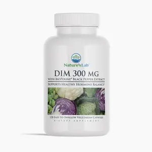 DIM 300 mg Supplement – Estrogen Balance & Hormone Support for Women & Men – Diindolylmethane from Cruciferous Vegetables – 120 Vegan Capsules – 4 Month Supply