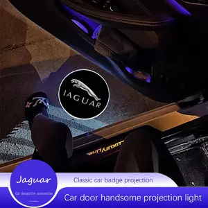 2/4Pcs Led HD Car Door Logo Welcome Light HD Laser Welcome Courtesy Lamp Accessories Car Styling For Jaguar