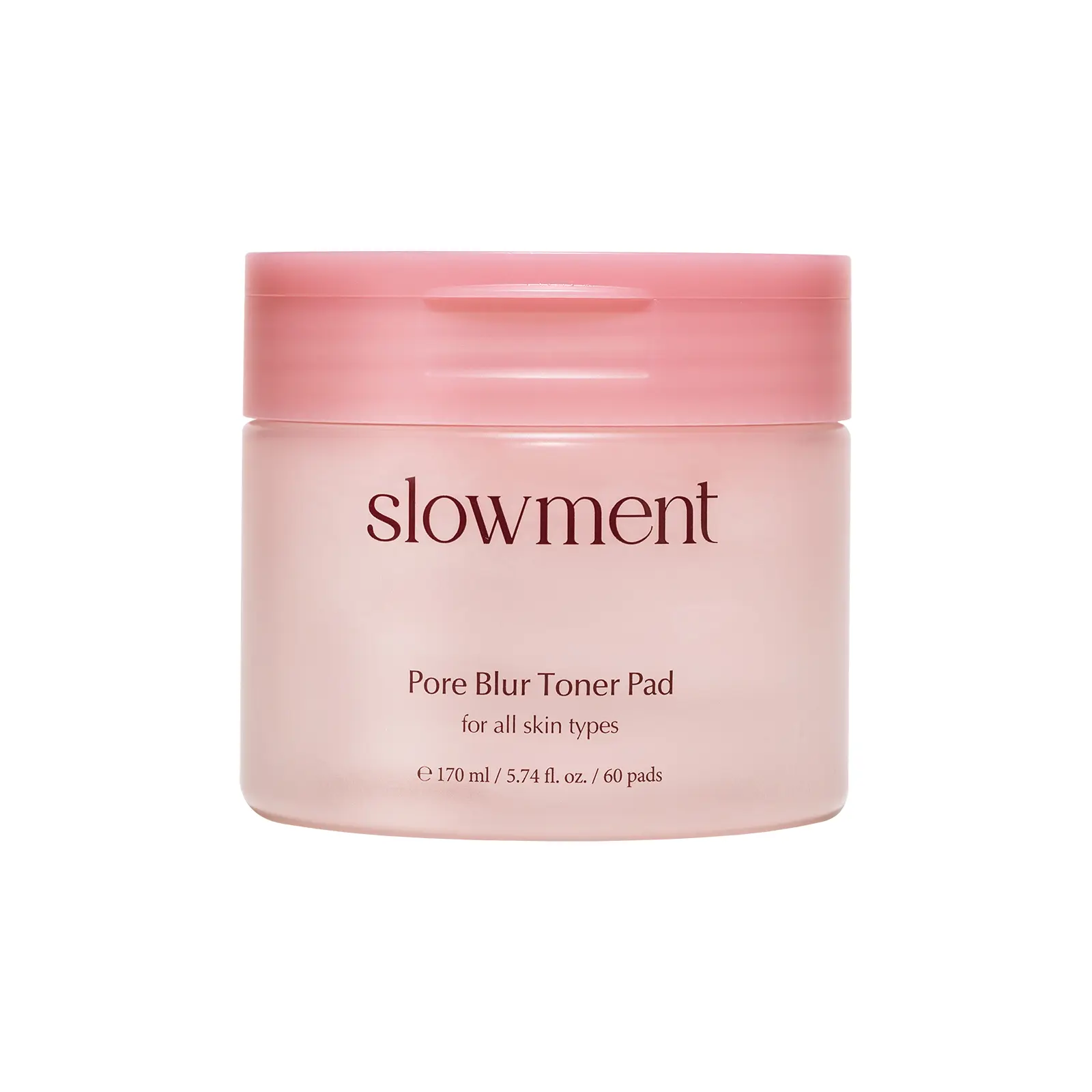 Slowment Pore Blur Toner Pad | 170 ml / 5.74 fl. oz. (60 pads) | Pore-Cleansing & Skin Texture Smoothing