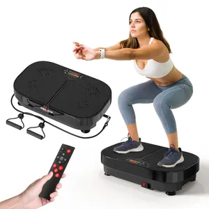 RELIFE REBUILD YOUR LIFE Portable Total Body Vibration Plate with Resistance Bands Home Gym Exercise Machine 440 lbs Weight Capacity