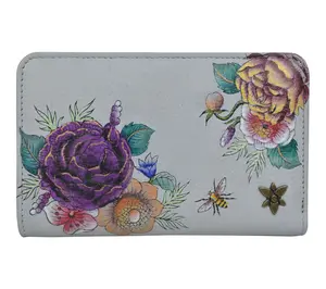 Anuschka Painted Leather Two-Fold Small RFID Organizer Wallet
