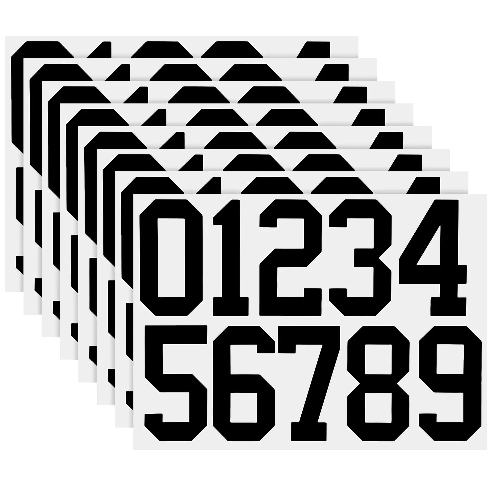 8 Sheets Mailbox Numbers Stickers Waterproof Vinyl Number Stickers Anti Fading Sticker Numbers Self Adhesive Number Decals Pre Spaced Number Signs for Car Home Residence(4 Inch,Black)