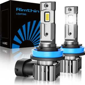 【CONFIRM MODEL BEFORE ORDER】Rimthin 9005/HB3/9006/HB4/H11/H9/H8/H7 White LED Headlight Kit High/Low Beam Bulbs Super Bright 6000K 32000LM Led Headlamp