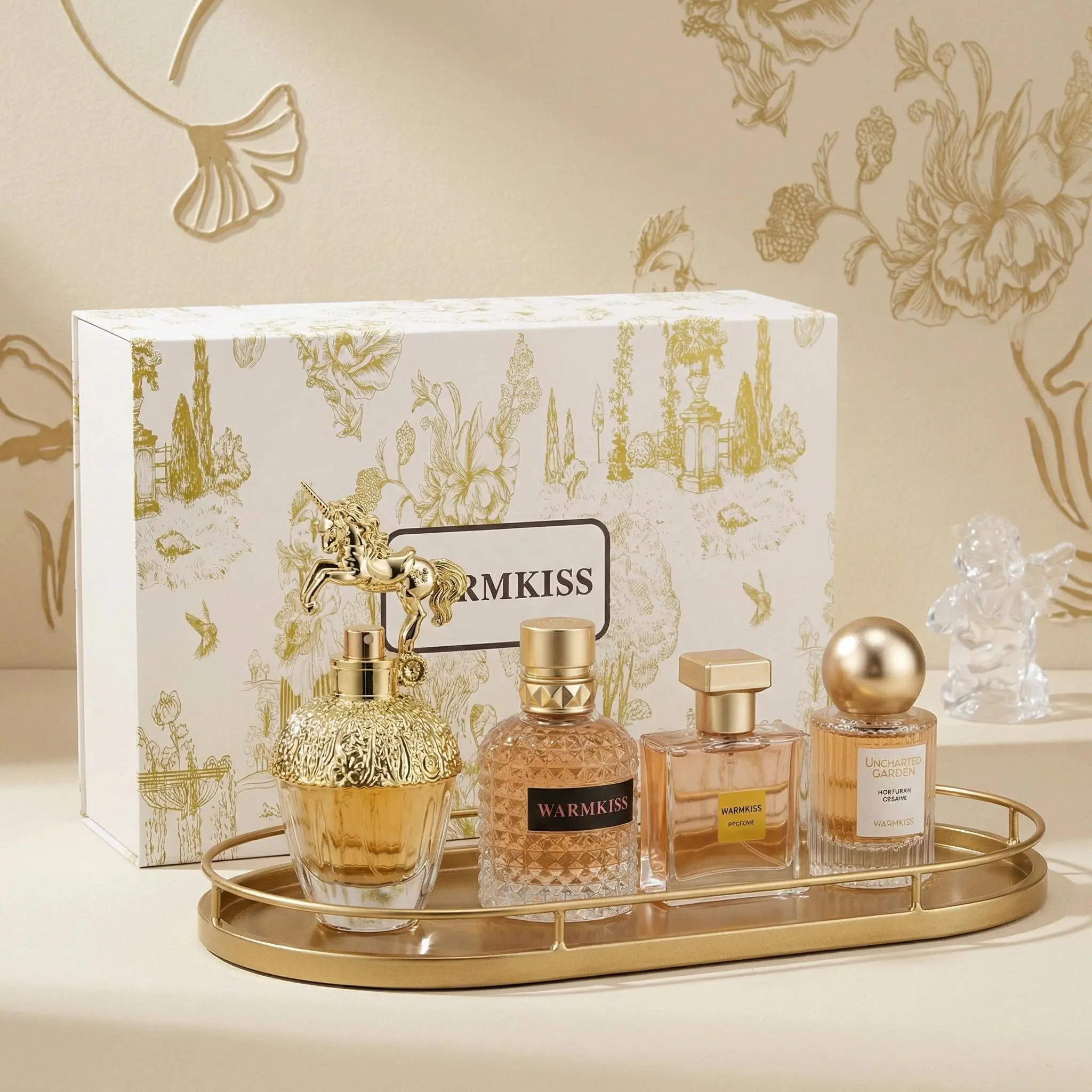 WARMKISS Women's Perfume Gift Set, 4-Piece LuxuryFragrance Collection, Long-Lasting Eau de Parfum withFloral & Fresh Notes, Ideal Gift for Her on Birthday,Anniversary, Christmas